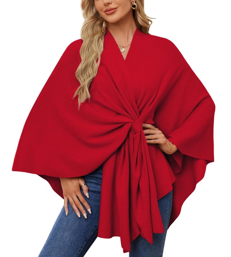 Weicher eleganter Schal - Poncho für gemütlich - schicke Lagenlooks - Livezo