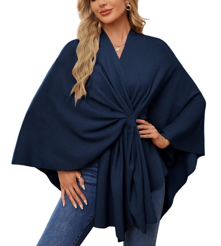 Weicher eleganter Schal - Poncho für gemütlich - schicke Lagenlooks - Livezo