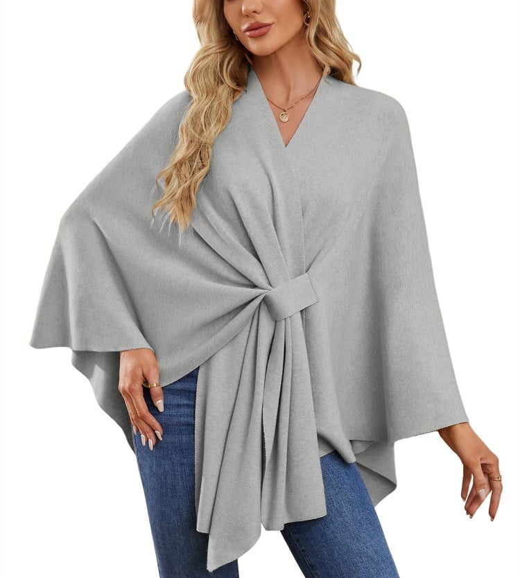 Weicher eleganter Schal - Poncho für gemütlich - schicke Lagenlooks - Livezo