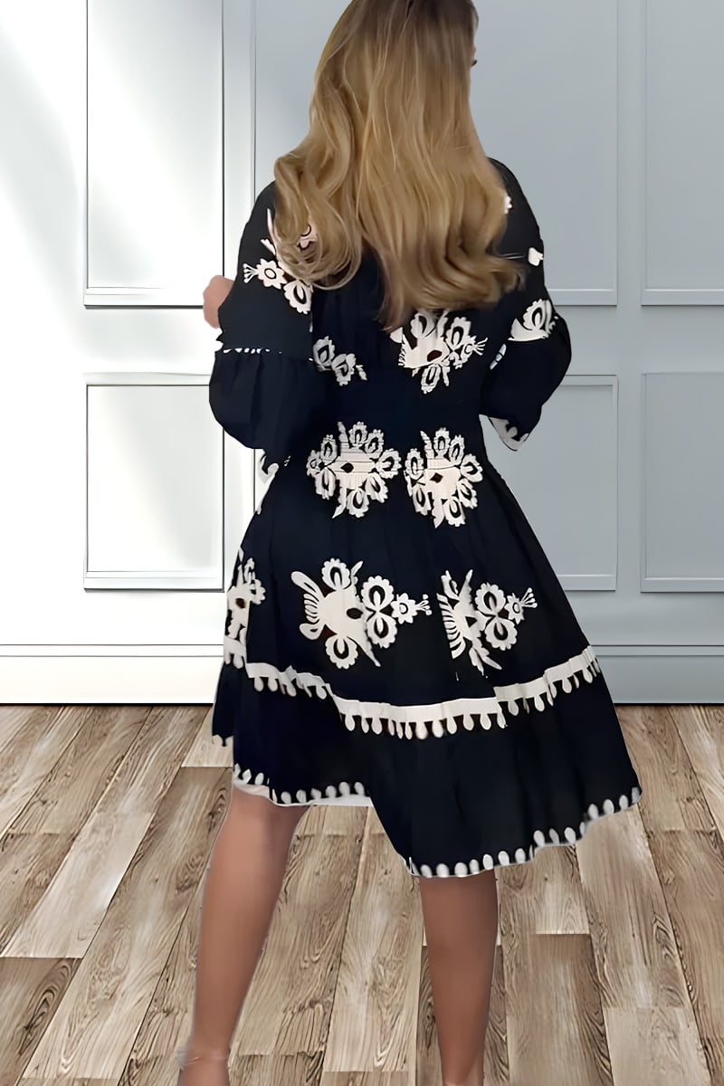 Lässiges Boho-Kleid mit lockerer Silhouette