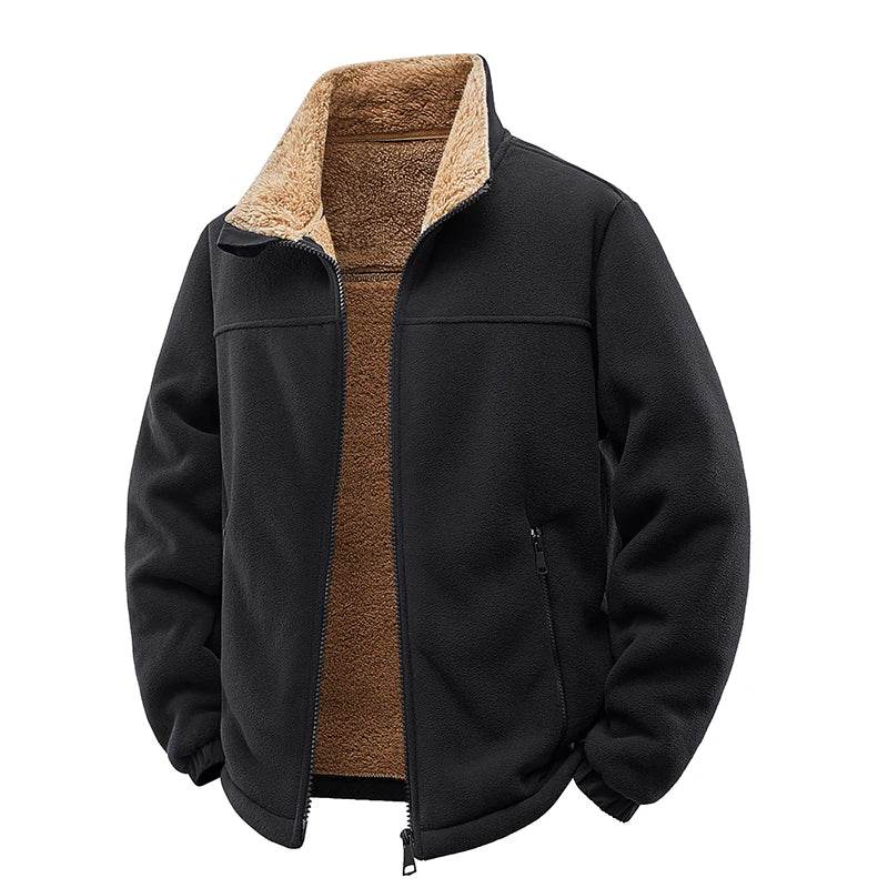 Men’s Fleece Polar Lined Hunting Jacket Multi-Pocket