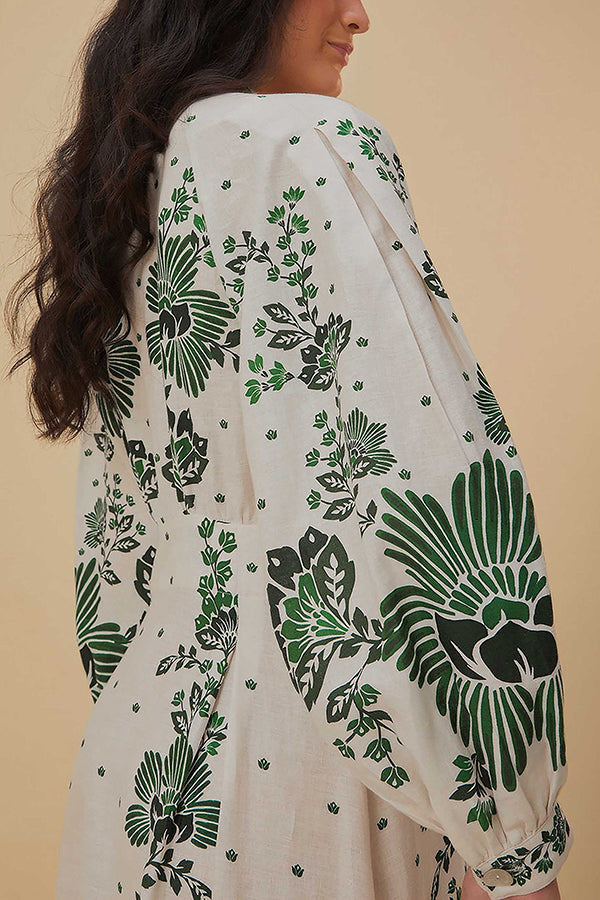 Botanical Maxi Dress- 🌿 Umarme die Natur mit Stil