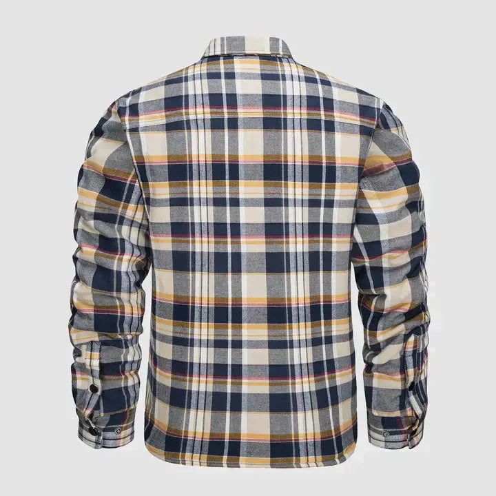 Flanell shirt Jacke Langarm Gesteppt