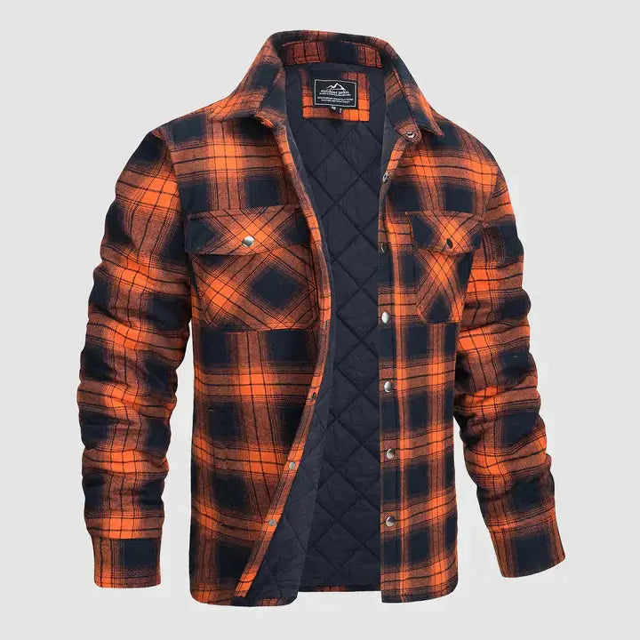 Flanell shirt Jacke Langarm Gesteppt