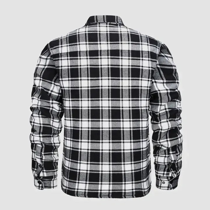 Flanell shirt Jacke Langarm Gesteppt