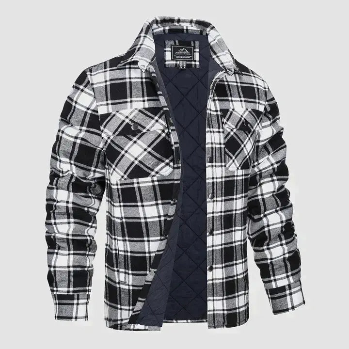 Flanell shirt Jacke Langarm Gesteppt