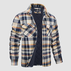 Flanell shirt Jacke Langarm Gesteppt