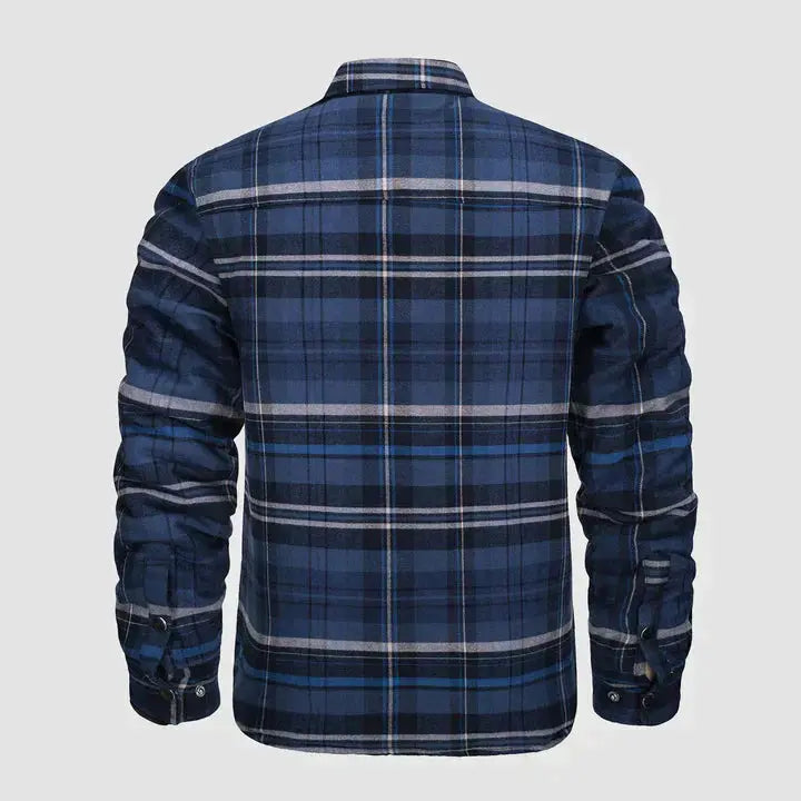 Flanell shirt Jacke Langarm Gesteppt