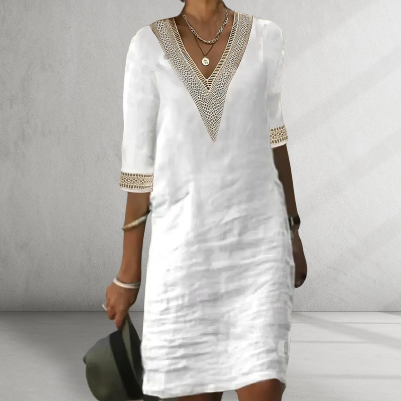 Novirea | Baumwoll-Leinen Sommerkleid