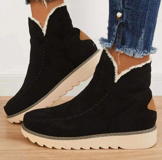 Gemütliche Strick-Winter-Stiefeletten