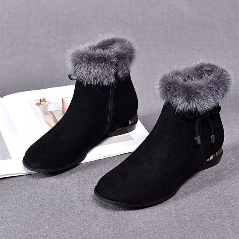 Schicke warme rutschfeste Stiefeletten für Damen