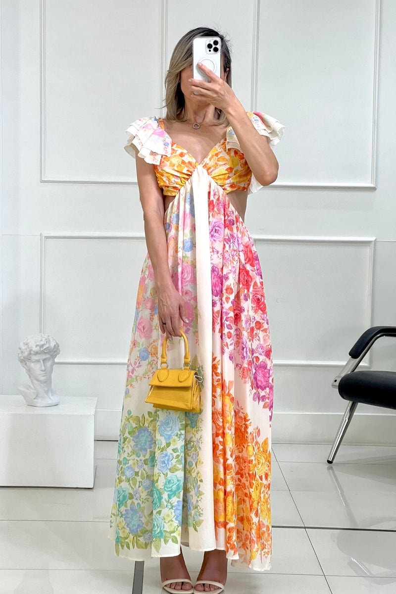 Linne – Sommerkleid mit Blumenmuster