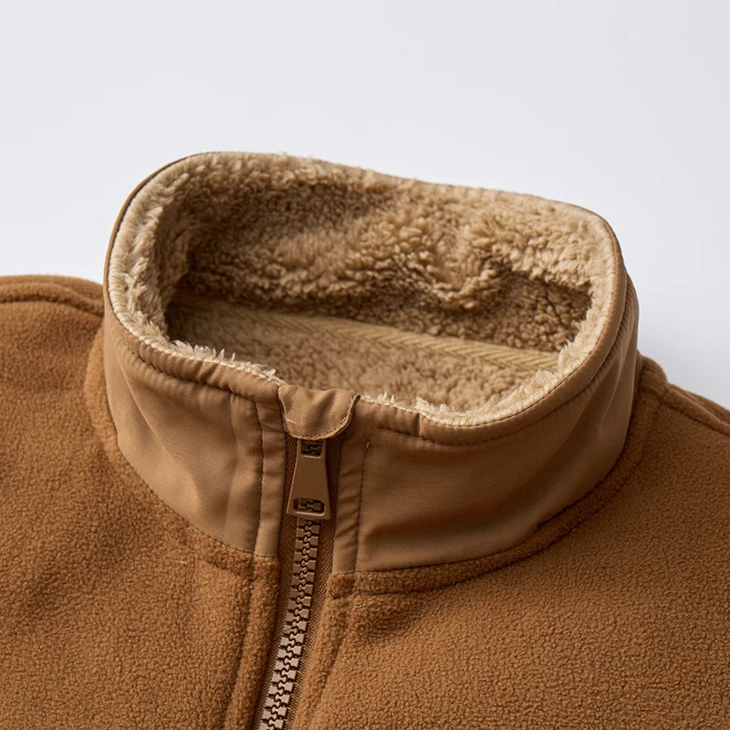 Men’s Fleece Polar Lined Hunting Jacket Multi-Pocket