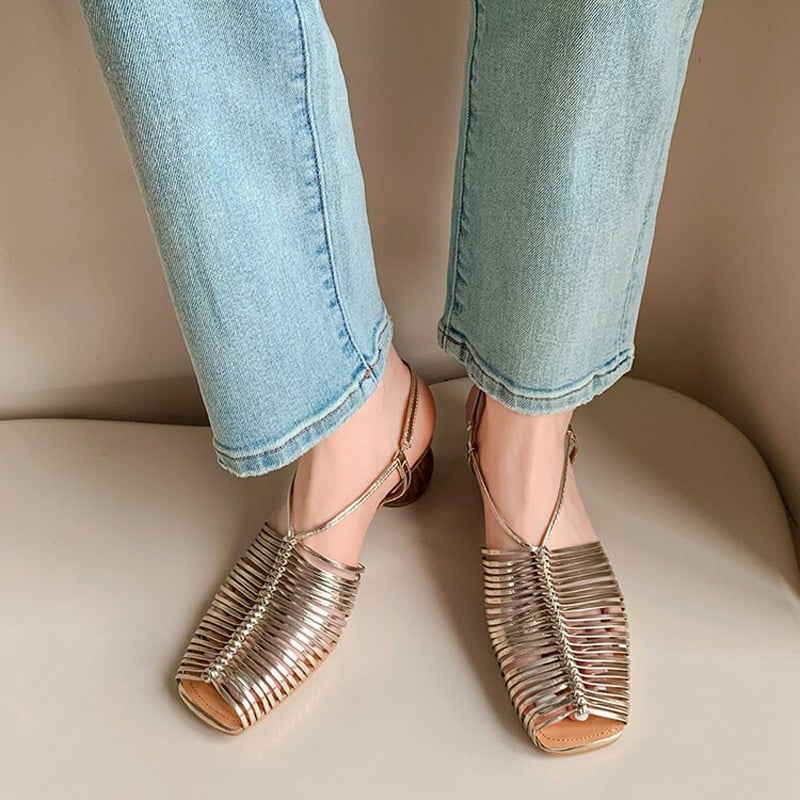 Keyla Peeptoe-Blockabsatz-Sandalen mit Absatz