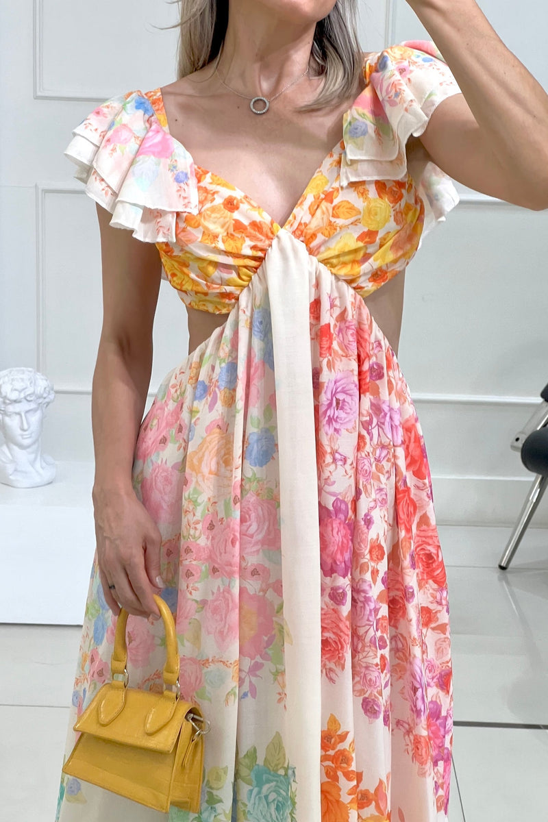 Linne – Sommerkleid mit Blumenmuster