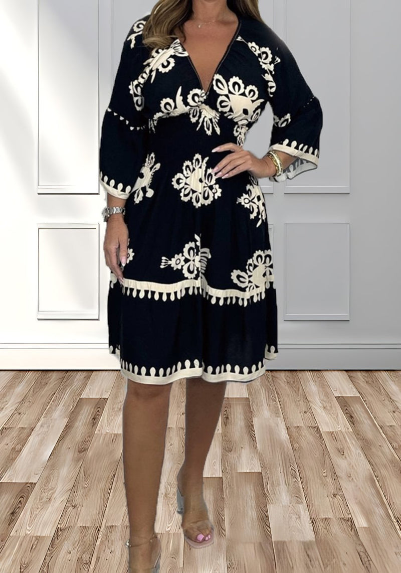 Lässiges Boho-Kleid mit lockerer Silhouette