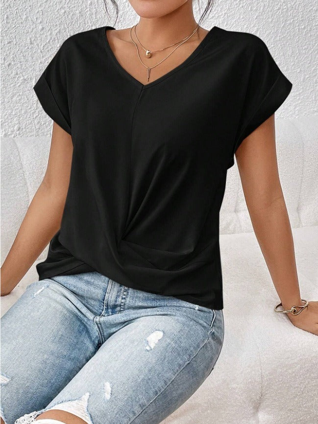 Cleo - Casual T-Shirt mit Sweetheart-Ausschnitt