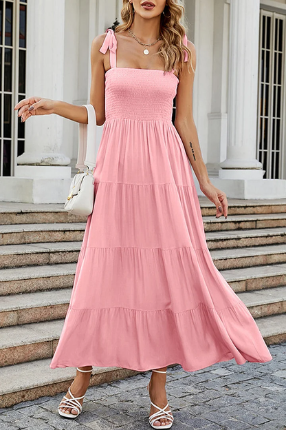 Bedrucktes Trägerkleid mit Patchwork im urbanen Stil