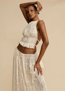 Damen Clara Sommer Crop-Top und Shorts Set