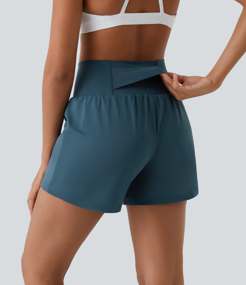 Sandra - 2-in-1-Yoga-Shorts mit Taschen