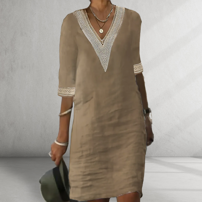 Novirea | Baumwoll-Leinen Sommerkleid