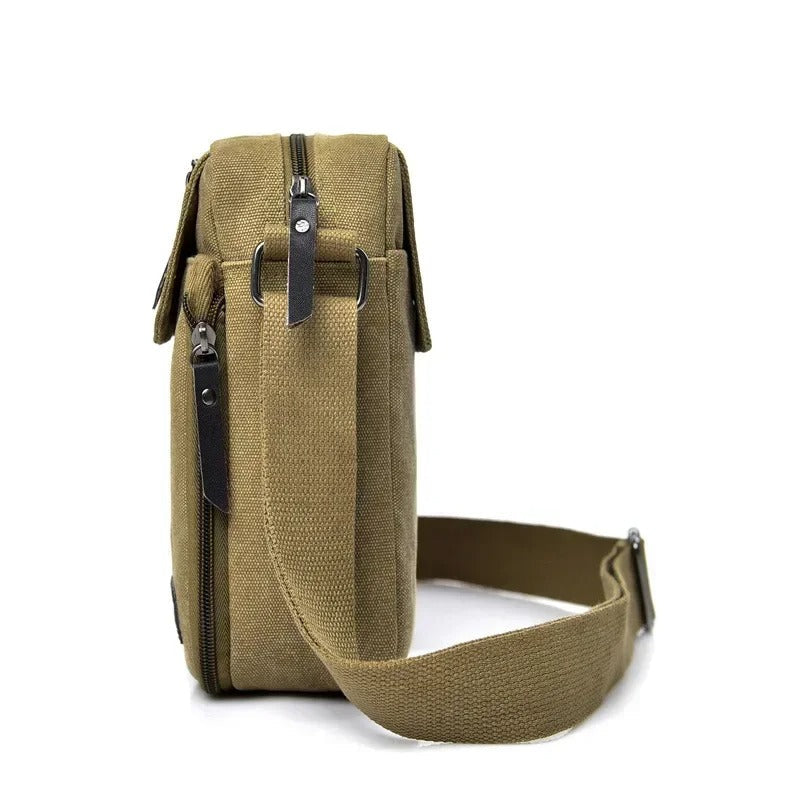 Canvas Vertical Sling Bag