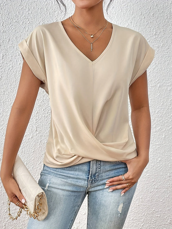 Cleo - Casual T-Shirt mit Sweetheart-Ausschnitt