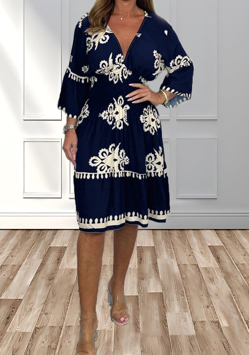 Lässiges Boho-Kleid mit lockerer Silhouette