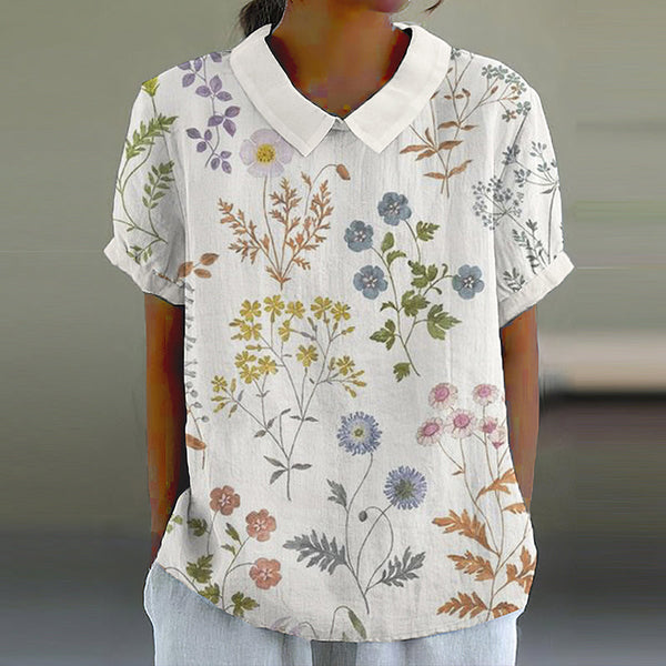 Lässige Bluse Mit Blumendruck