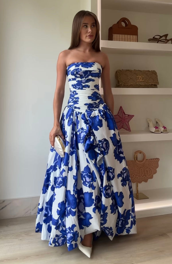 Damen Maxi Druckkleid
