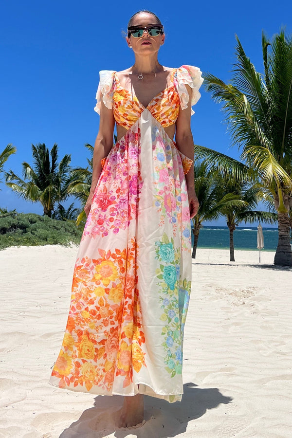 Linne – Sommerkleid mit Blumenmuster