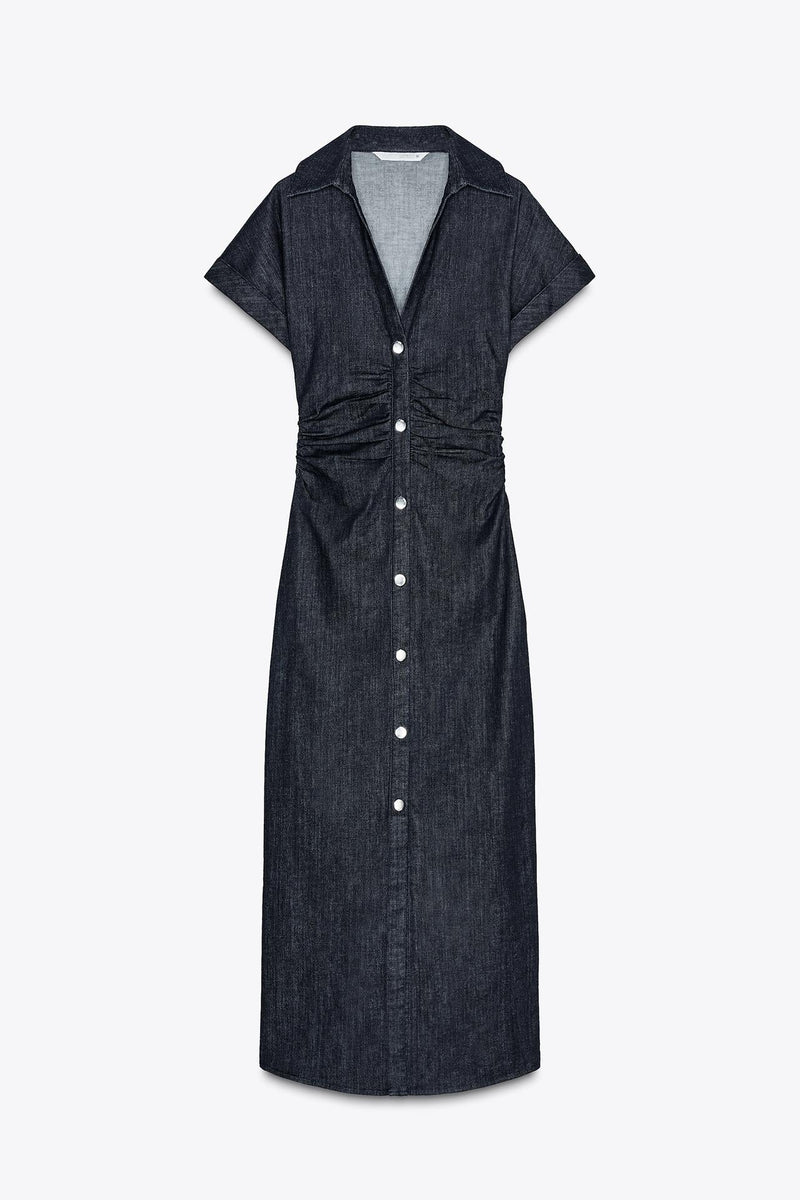 Lässiges Denim-Midikleid für den Alltag