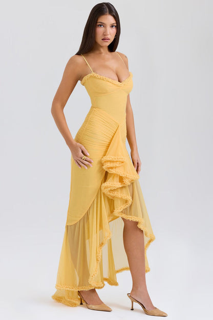 Lydia ärmelloses Midikleid mit Blumenmuster