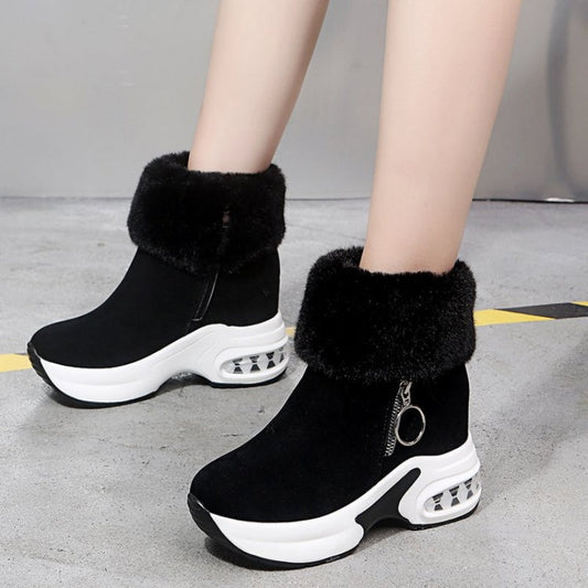 Gepolsterte Ankle Boots mit klobiger Sohle für Damen