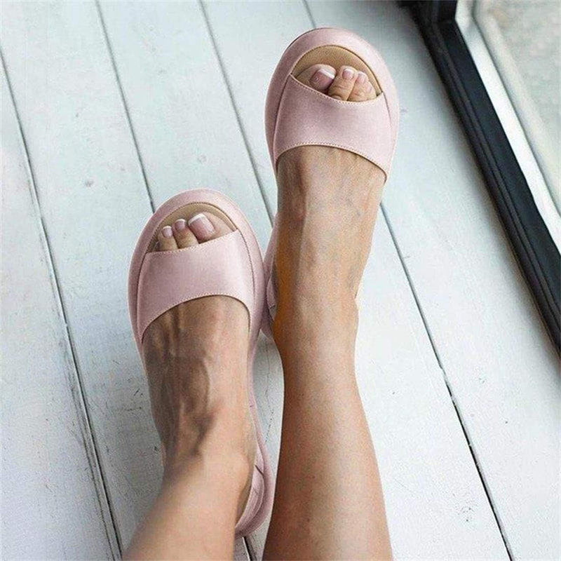 Elegante Sommer-Slip-On-Sandalen