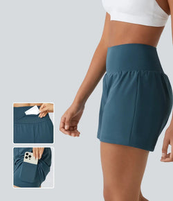 Sandra - 2-in-1-Yoga-Shorts mit Taschen