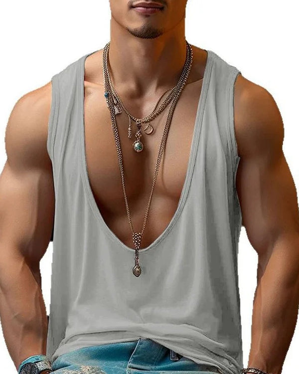 Herren Tanktop mit tiefem V-Ausschnitt