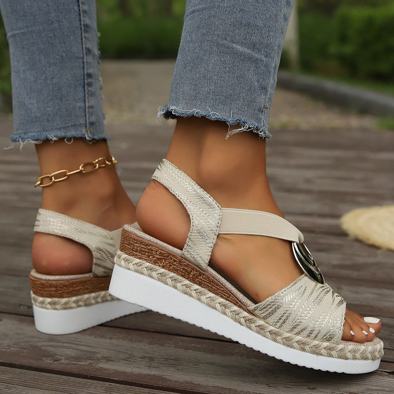 Hazel | Keilsandalen mit Peeptoe