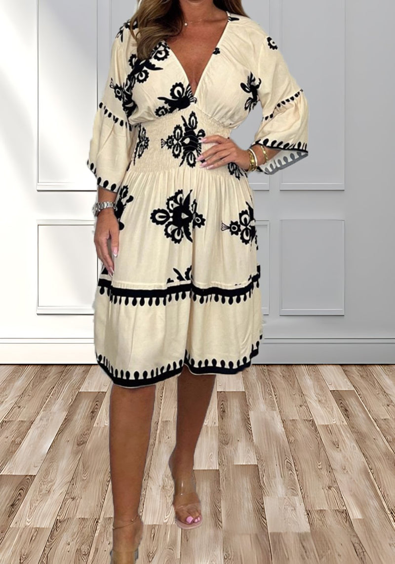 Lässiges Boho-Kleid mit lockerer Silhouette