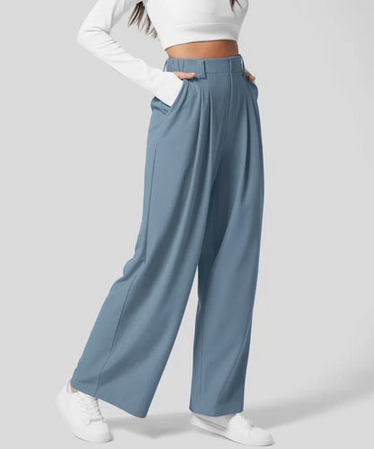 Elegante hoch taillierte elastische Hose