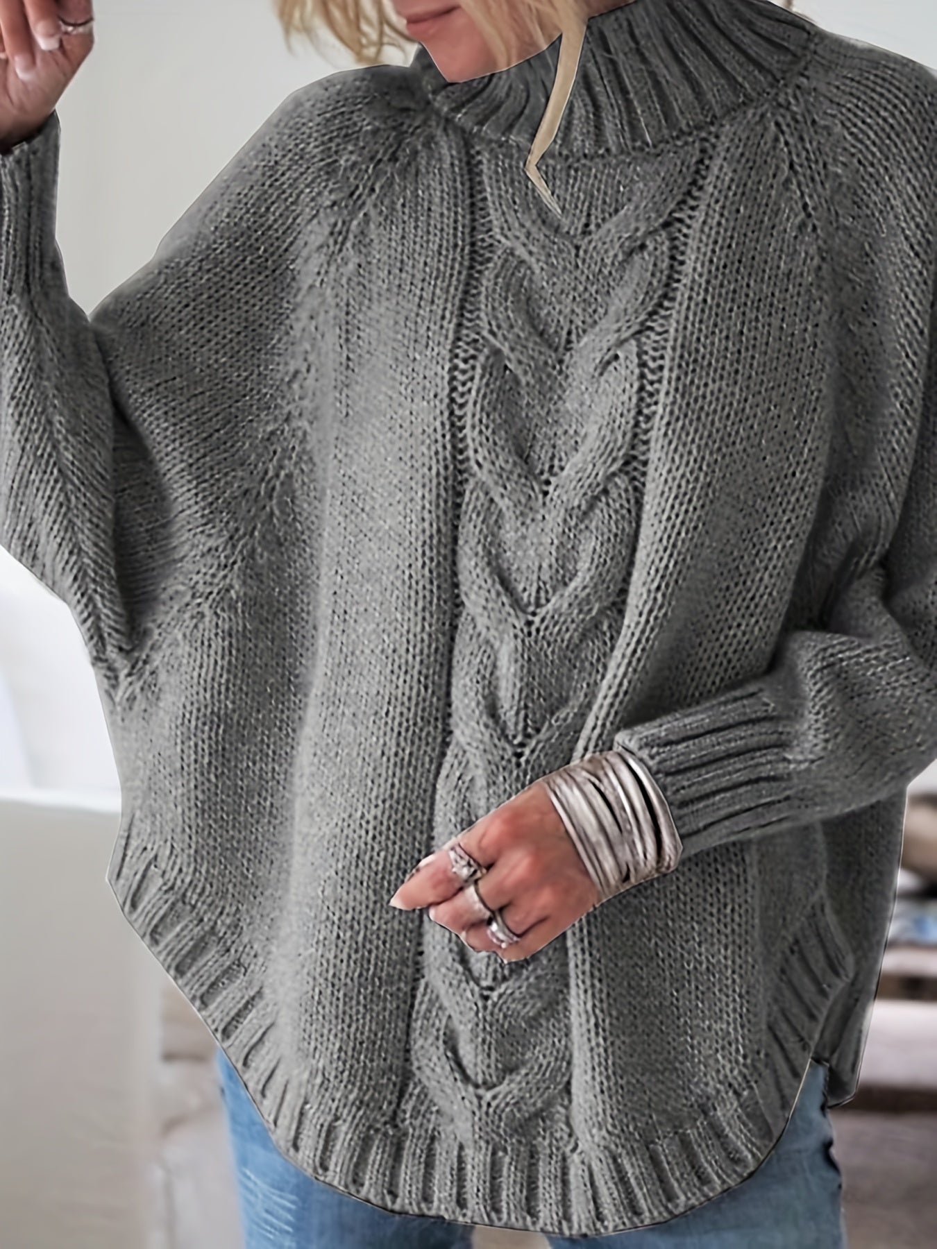 Gemütlicher Grobstrickpullover