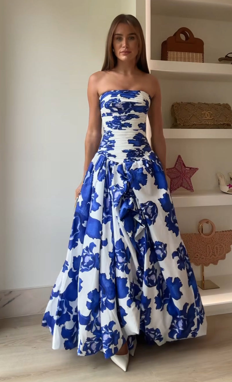 Damen Maxi Druckkleid
