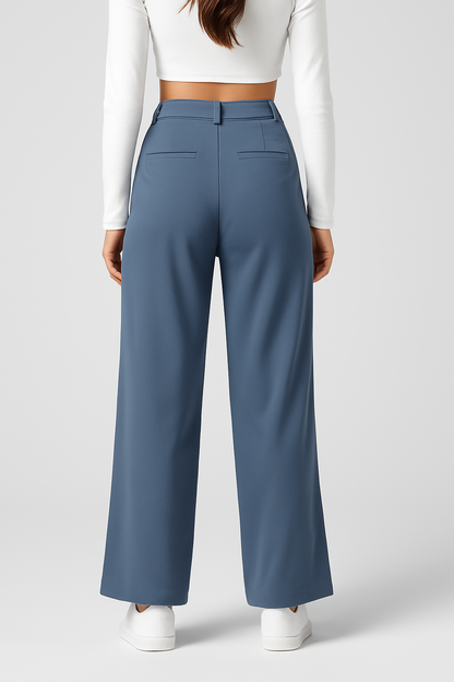 Elegante hoch taillierte elastische Hose