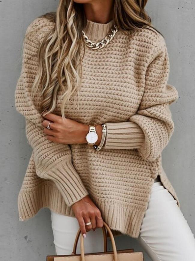 Gemütlicher Strickpullover mit eleganter Passform