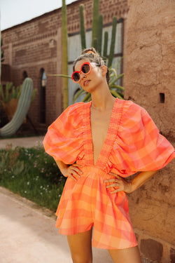Damen Ärmelloser V-Ausschnitt Jumpsuit mit weitem Bein