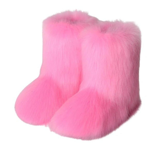 Gefrostete Fluffy Y2K Retro-Stiefel