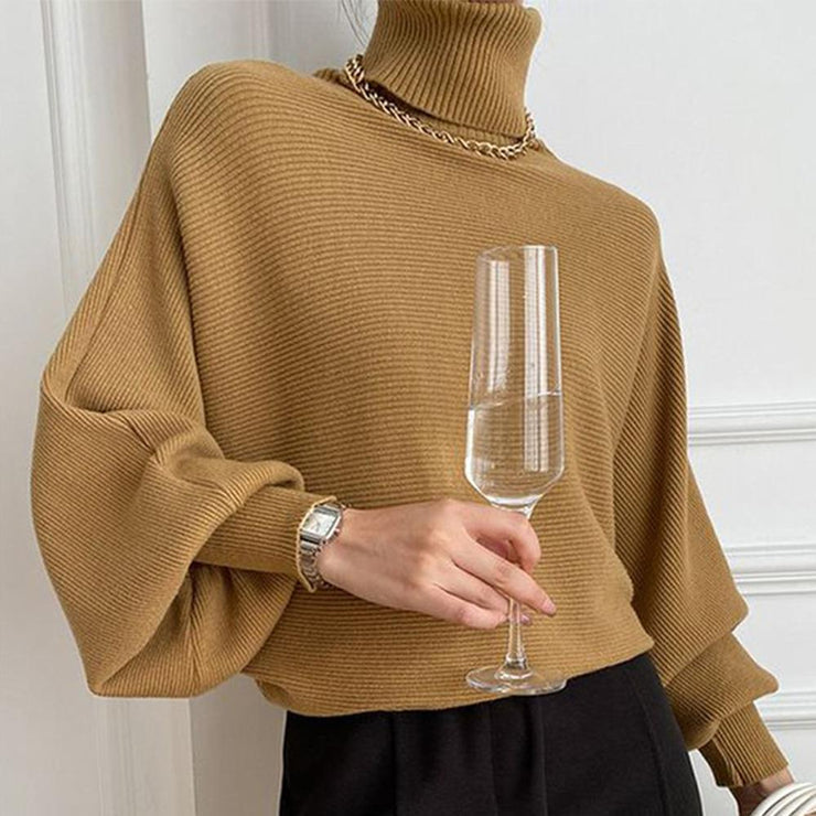 Margarethe - Khaki Rollkragenpullover