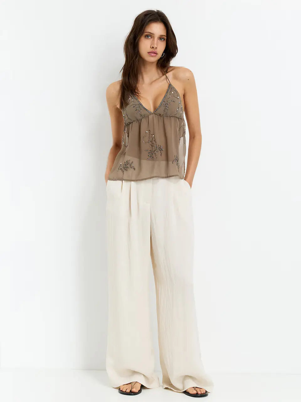 Damen Jackie Brown Neckholder-Top