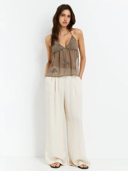 Damen Jackie Brown Neckholder-Top