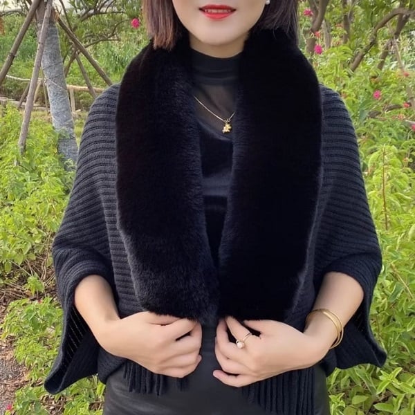 Fur Collar Shawl- Gemütliche Wärme, eleganter Stil